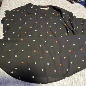 EVRI Black Polka Dot Shirt Size 3x!
